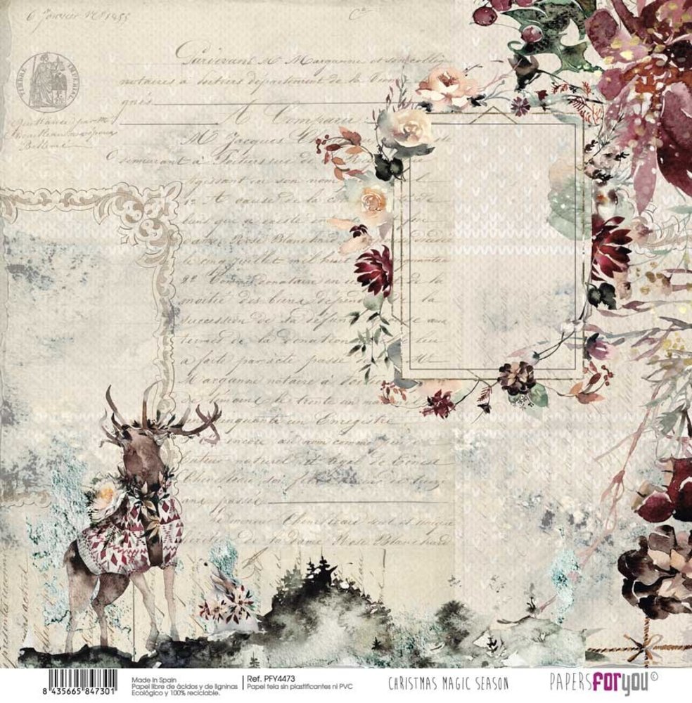 Papers For You Christmas Magic Season Canvas Scrap Pack (8pcs) (PFY-4469) (DISCONTINUED)