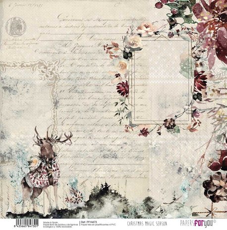Papers For You Christmas Magic Season Canvas Scrap Pack (8pcs) (PFY-4469) (DISCONTINUED)
