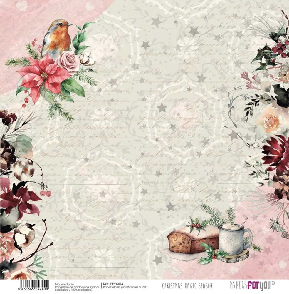 Papers For You Christmas Magic Season Canvas Scrap Pack (8pcs) (PFY-4469) (DISCONTINUED)