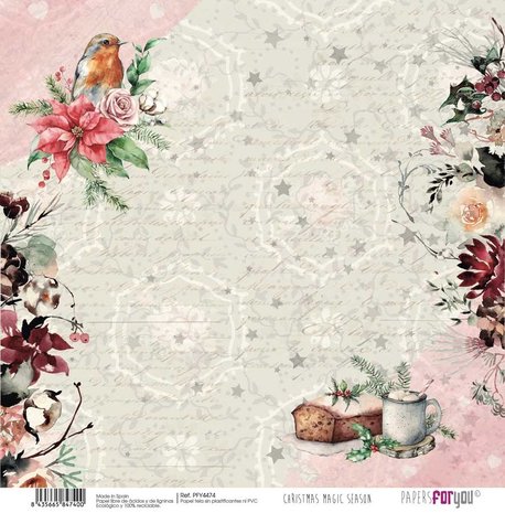 Papers For You Christmas Magic Season Canvas Scrap Pack (8pcs) (PFY-4469) (DISCONTINUED)