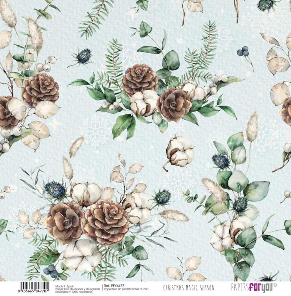 Papers For You Christmas Magic Season Canvas Scrap Pack (8pcs) (PFY-4469) (DISCONTINUED)