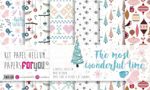 Papers For You The Most Wonderful Time Vellum Paper Pack (6pcs) (PFY-3304) (DISCONTINUED) Papers For You The Most Wonderful Time Vellum Paper Pack (6pcs) (PFY-3304) (DISCONTINUED)