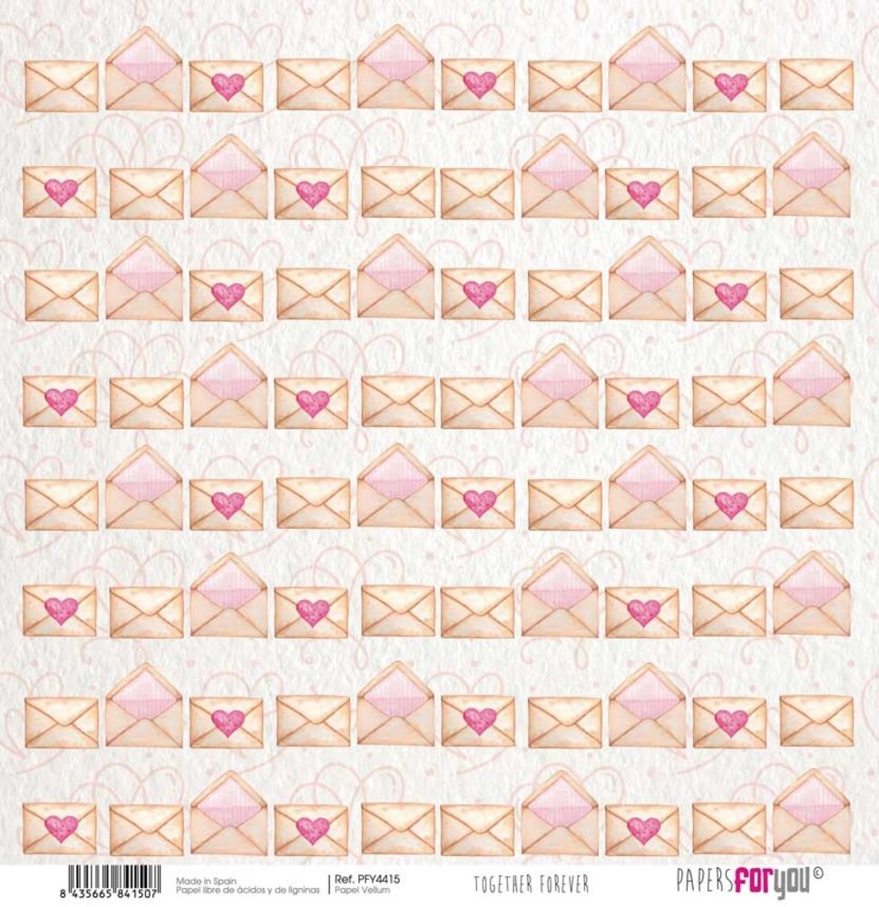 Papers For You Together Forever Vellum Paper Pack (6pcs) (PFY-4414) (DISCONTINUED)