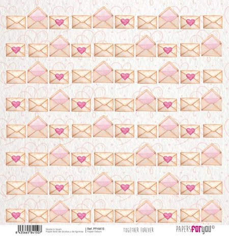 Papers For You Together Forever Vellum Paper Pack (6pcs) (PFY-4414) (DISCONTINUED)