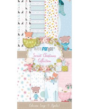 Papers For You Sweet Christmas Slim Scrap Paper Pack (8pcs) (PFY-4563) (DISCONTINUED)