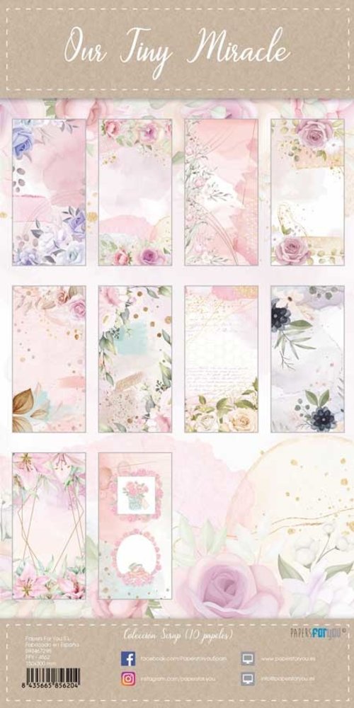 Papers For You Our Tiny Miracle Slim Scrap Paper Pack (10pcs) (PFY-4562) (DISCONTINUED)