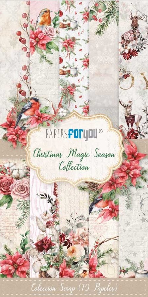 Papers For You Christmas Magic Season Slim Scrap Paper Pack (10pcs) (PFY-4502) (DISCONTINUED)