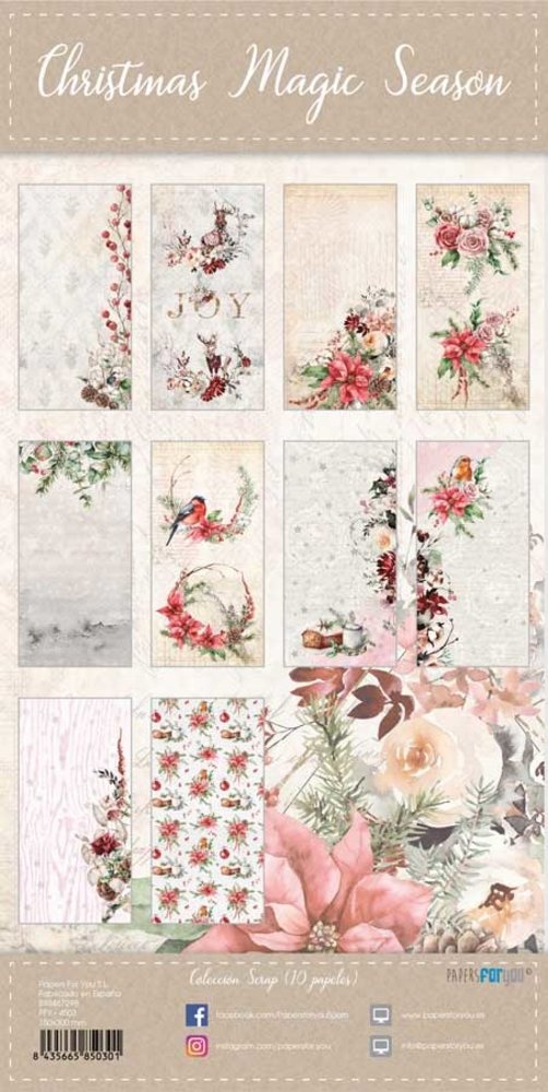 Papers For You Christmas Magic Season Slim Scrap Paper Pack (10pcs) (PFY-4502) (DISCONTINUED)