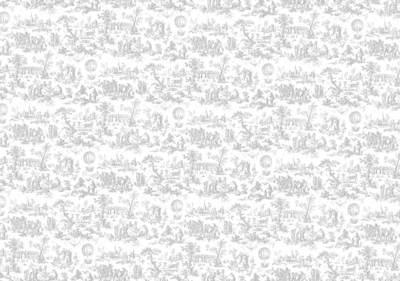 Papers For You Toile de Jouy Globos Gris Decor Binding Fabric (CPFY-4313) (DISCONTINUED)