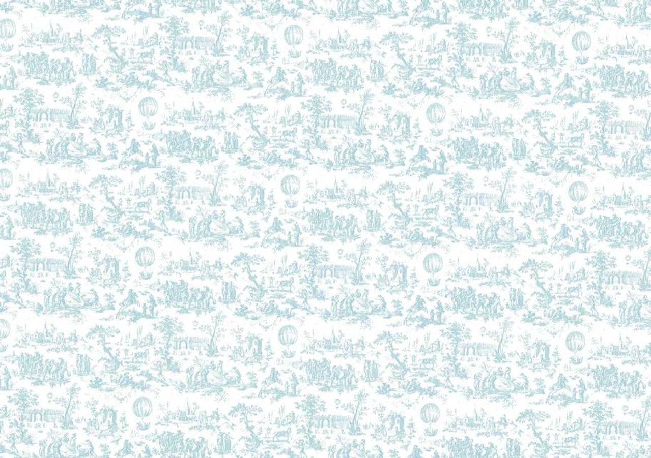 Papers For You Toile de Jouy Azul Bebe Decor Binding Fabric (CPFY-4158) (DISCONTINUED)