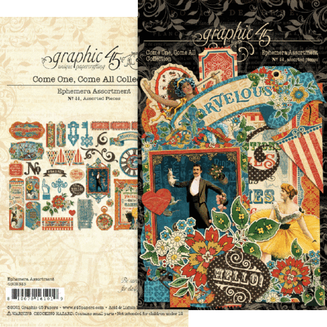 Graphic 45 Come One, Come All! Die-cut Assortment (4502313) (OUTLET)