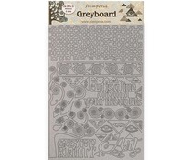 Stamperia Greyboard A4 Klimt Tree Pattern (KLSPDA446)