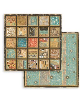Stamperia Klimt Square Textures 12x12 Inch Paper Sheets (10pcs) (SBB838) (DISCONTINUED)