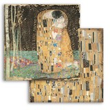 Stamperia Klimt The Kiss 12x12 Inch Paper Sheets (10pcs) (SBB833) (DISCONTINUED)