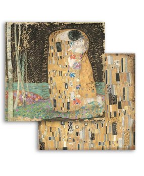 Stamperia Klimt The Kiss 12x12 Inch Paper Sheets (10pcs) (SBB833) (DISCONTINUED)