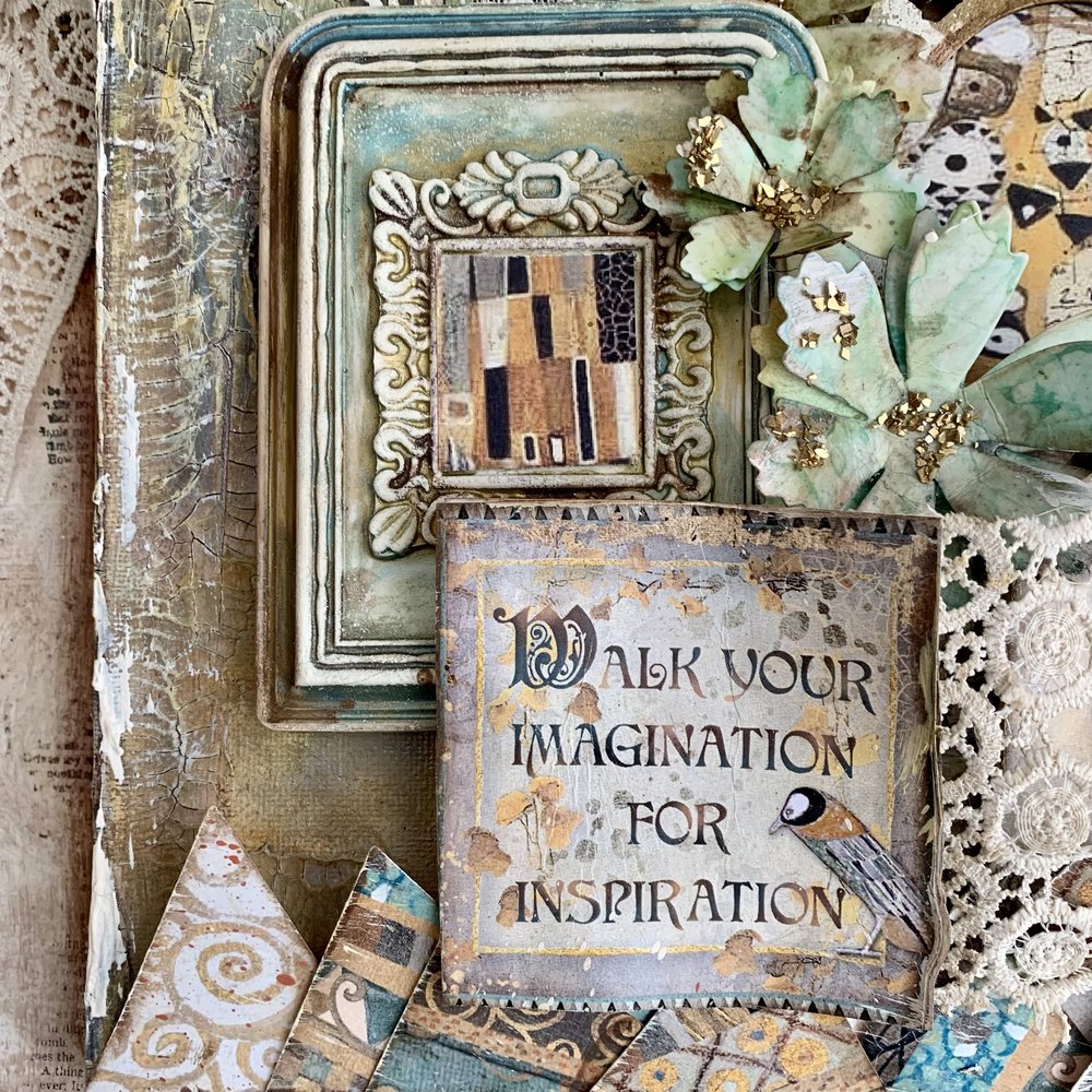 Stamperia Klimt Quotes and Labels 12x12 Inch Paper Sheets (10pcs) (SBB837) (DISCONTINUED)