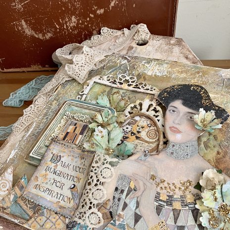 Stamperia Klimt Quotes and Labels 12x12 Inch Paper Sheets (10pcs) (SBB837) (DISCONTINUED)