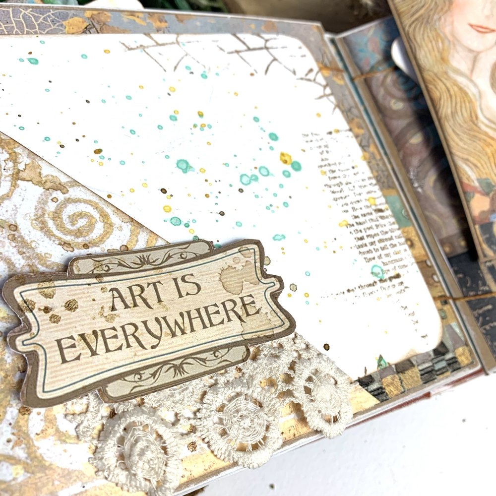 Stamperia Klimt Quotes and Labels 12x12 Inch Paper Sheets (10pcs) (SBB837) (DISCONTINUED)