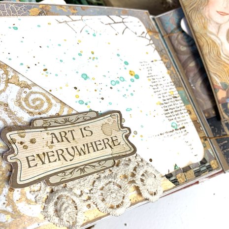 Stamperia Klimt Quotes and Labels 12x12 Inch Paper Sheets (10pcs) (SBB837) (DISCONTINUED)