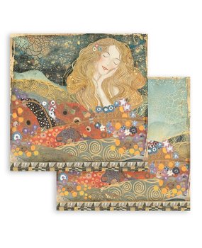 Stamperia Klimt From the Beethoven Frieze 12x12 Inch Paper Sheets (10pcs) (SBB834) (DISCONTINUED)