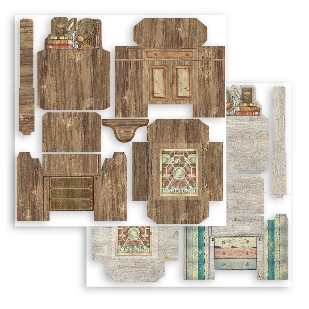 Stamperia 3D Paper Kit 12x12 Inch Lady Vagabond Lifestyle (SBPOP08) (DISCONTINUED)