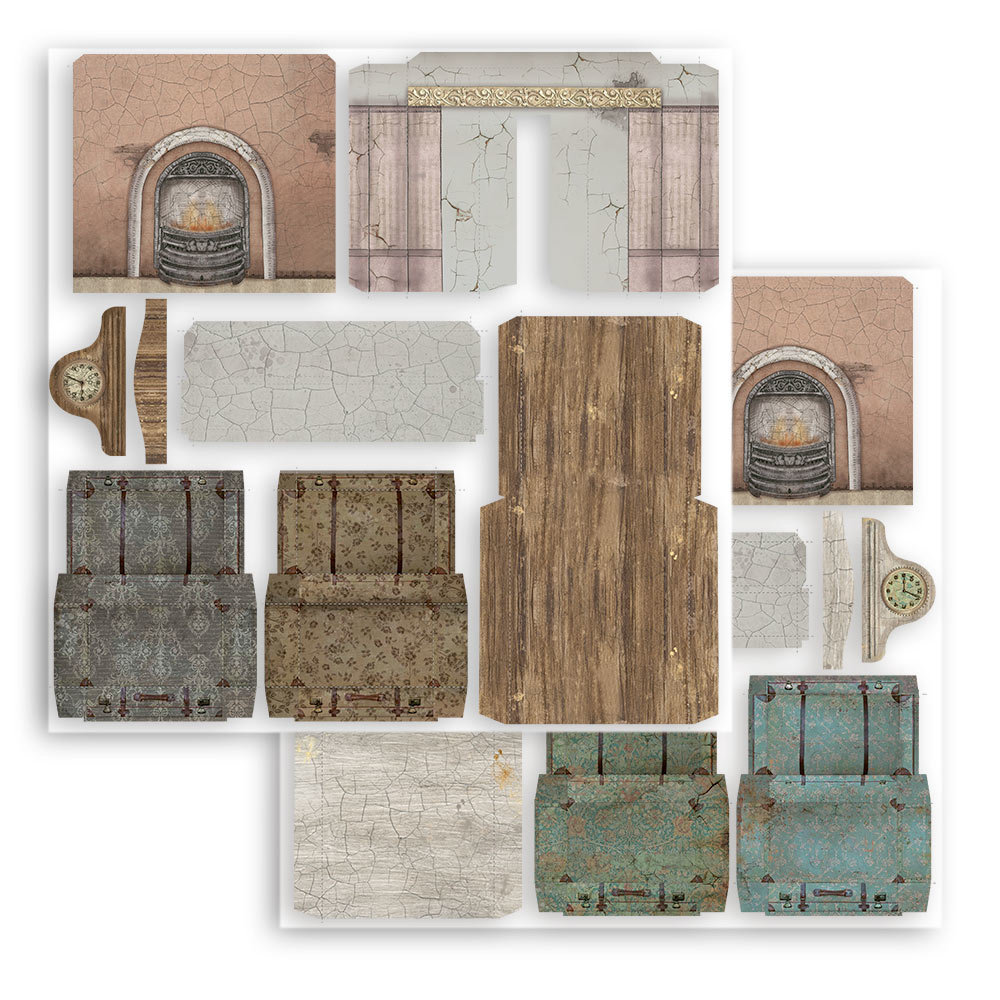 Stamperia 3D Paper Kit 12x12 Inch Lady Vagabond Lifestyle (SBPOP08) (DISCONTINUED)