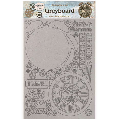 Stamperia Greyboard A4 Lady Vagabond Lifestyle Alarm Clock (KLSPDA447) (DISCONTINUED)