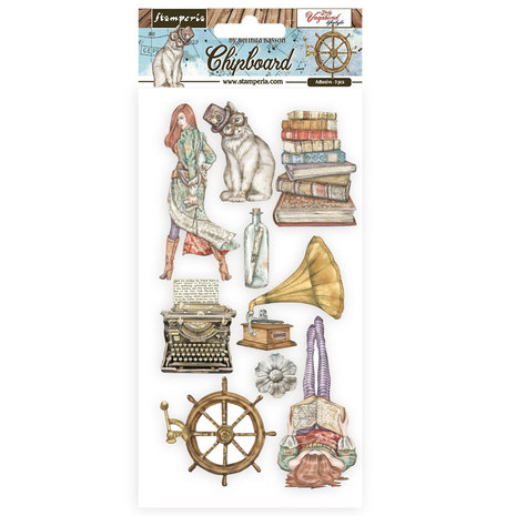 Stamperia Chipboard 15x30cm Lady Vagabond Lifestyle Elements (DFLCB46) (DISCONTINUED)