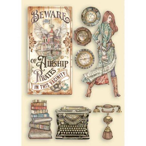 Stamperia Wooden Shapes A5 Lady Vagabond Lifestyle Typing Writer (KLSP112) (DISCONTINUED) Stamperia Wooden Shapes A5 Lady Vagabond Lifestyle Typing Writer (KLSP112) (DISCONTINUED)