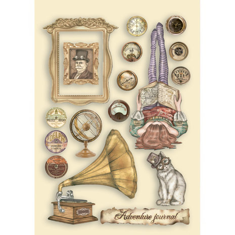 Stamperia Wooden Shapes A5 Lady Vagabond Lifestyle Cat (KLSP114) (DISCONTINUED) Stamperia Wooden Shapes A5 Lady Vagabond Lifestyle Cat (KLSP114) (DISCONTINUED)