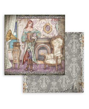 Stamperia Lady Vagabond Lifestyle Gramophone 12x12 Inch Paper Sheets (10pcs) (SBB841) (DISCONTINUED)