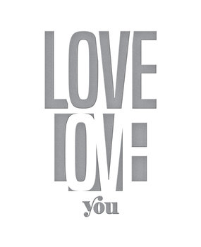 Spellbinders Be Bold Color Block Love You Etched Dies (S5-488) (OUTLET)