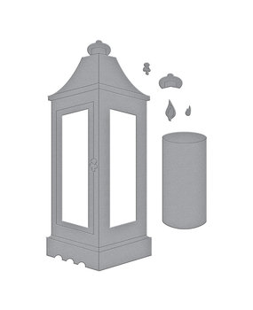 Spellbinders Garden Lantern Etched Dies (S4-1116) (OUTLET)