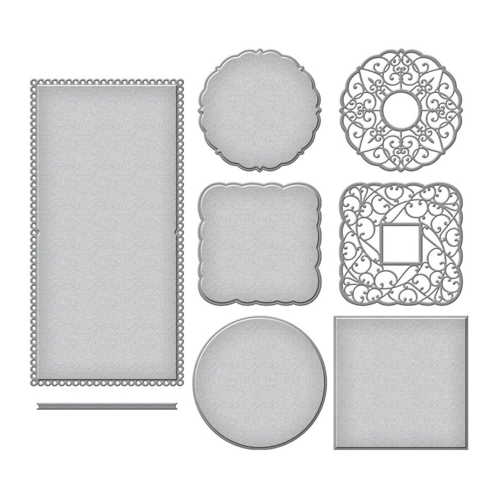 Spellbinders Scalloped Symphony Notecard Etched Dies (S6-177) (OUTLET)