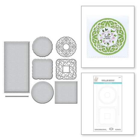 Spellbinders Scalloped Symphony Notecard Etched Dies (S6-177) (OUTLET)