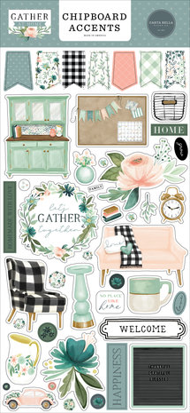 Carta Bella Gather At Home Chipboard Accents (CBGH143021) (OUTLET)