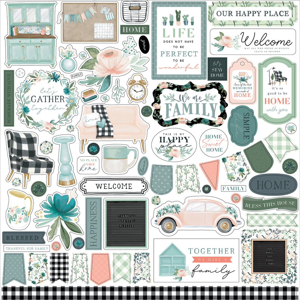 Carta Bella Gather At Home 12x12 Inch Element Sticker (CBGH143014) (OUTLET)