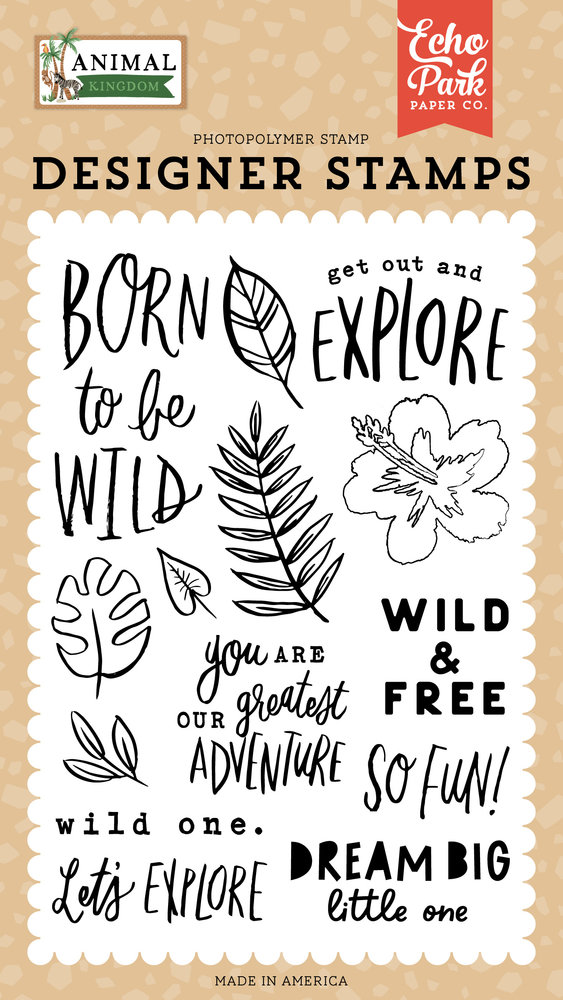 Echo Park Born To Be Wild Clear Stamps (AK259043) (OUTLET)