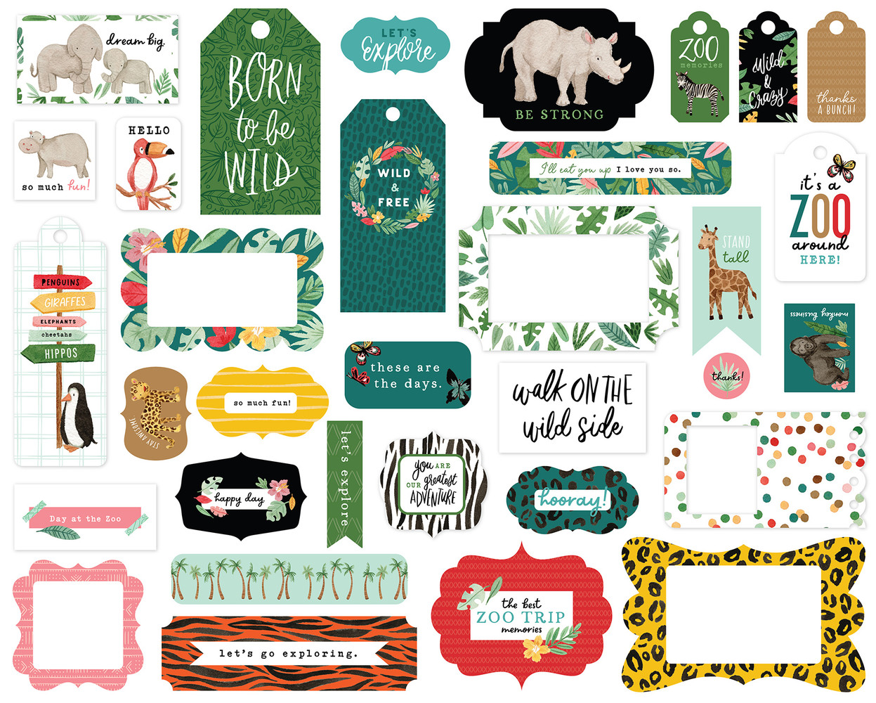 Echo Park Animal Kingdom Frames & Tags (AK259025) (OUTLET)