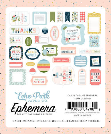 Echo Park Day In The Life Ephemera (DL260024) (OUTLET) Echo Park Day In The Life Ephemera (DL260024) (OUTLET)