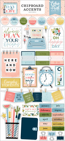 Echo Park Day In The Life Chipboard Accents (DL260021) (DISCONTINUED)