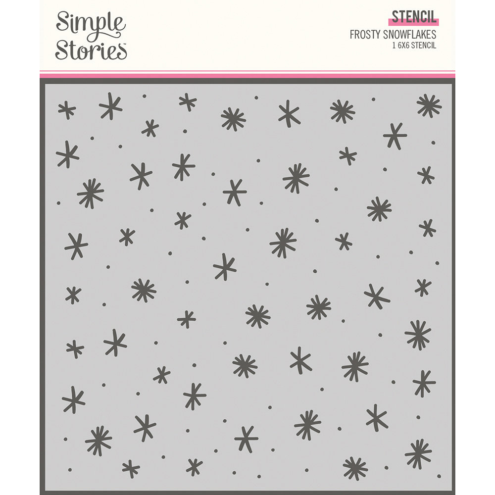 Simple Stories Feelin' Frosty Stencil Frosty Snowflakes (16624) (DISCONTINUED)