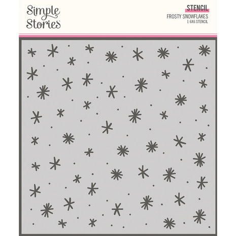 Simple Stories Feelin' Frosty Stencil Frosty Snowflakes (16624) (DISCONTINUED)