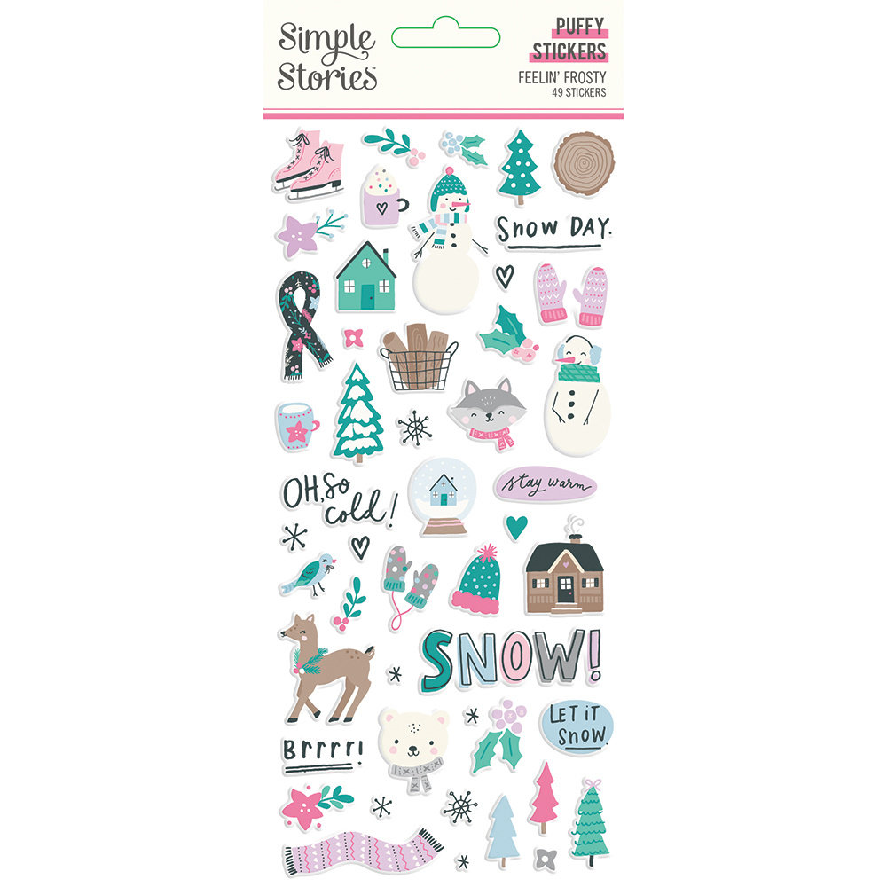 Simple Stories Feelin' Frosty Puffy Stickers (16619) (DISCONTINUED)