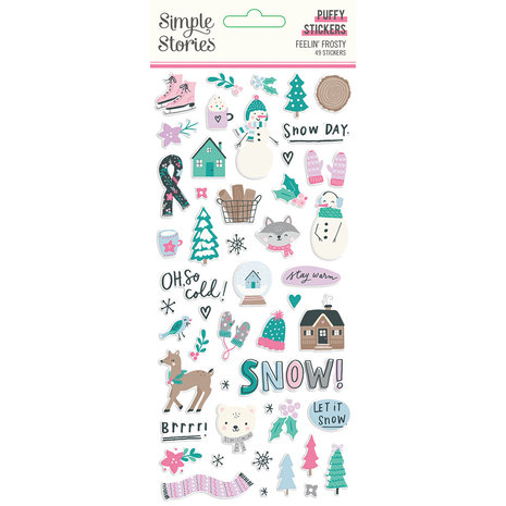 Simple Stories Feelin' Frosty Puffy Stickers (16619) (DISCONTINUED)