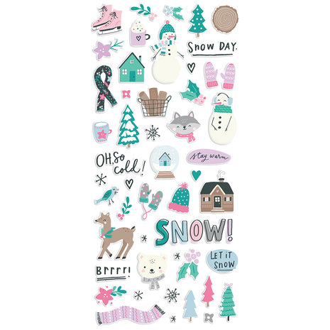 Simple Stories Feelin' Frosty Puffy Stickers (16619) (DISCONTINUED)