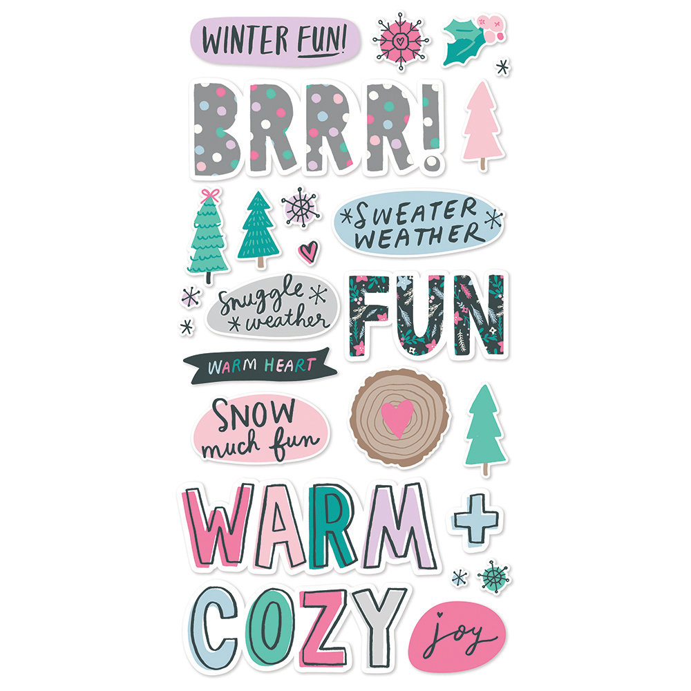 Simple Stories Feelin' Frosty Foam Stickers (16618) (DISCONTINUED)