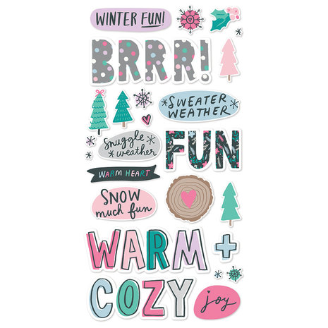 Simple Stories Feelin' Frosty Foam Stickers (16618) (DISCONTINUED)