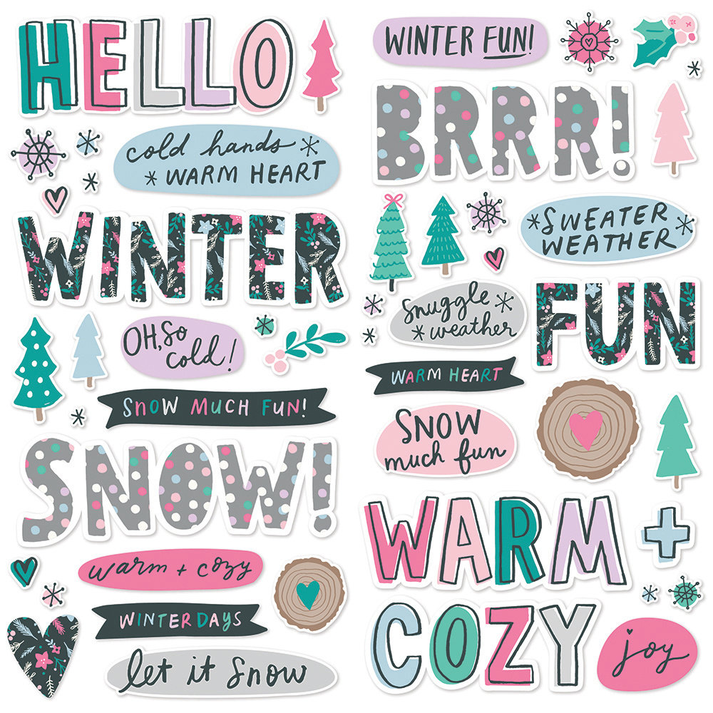 Simple Stories Feelin' Frosty Foam Stickers (16618) (OUTLET)