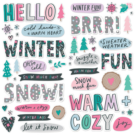 Simple Stories Feelin' Frosty Foam Stickers (16618) (OUTLET)